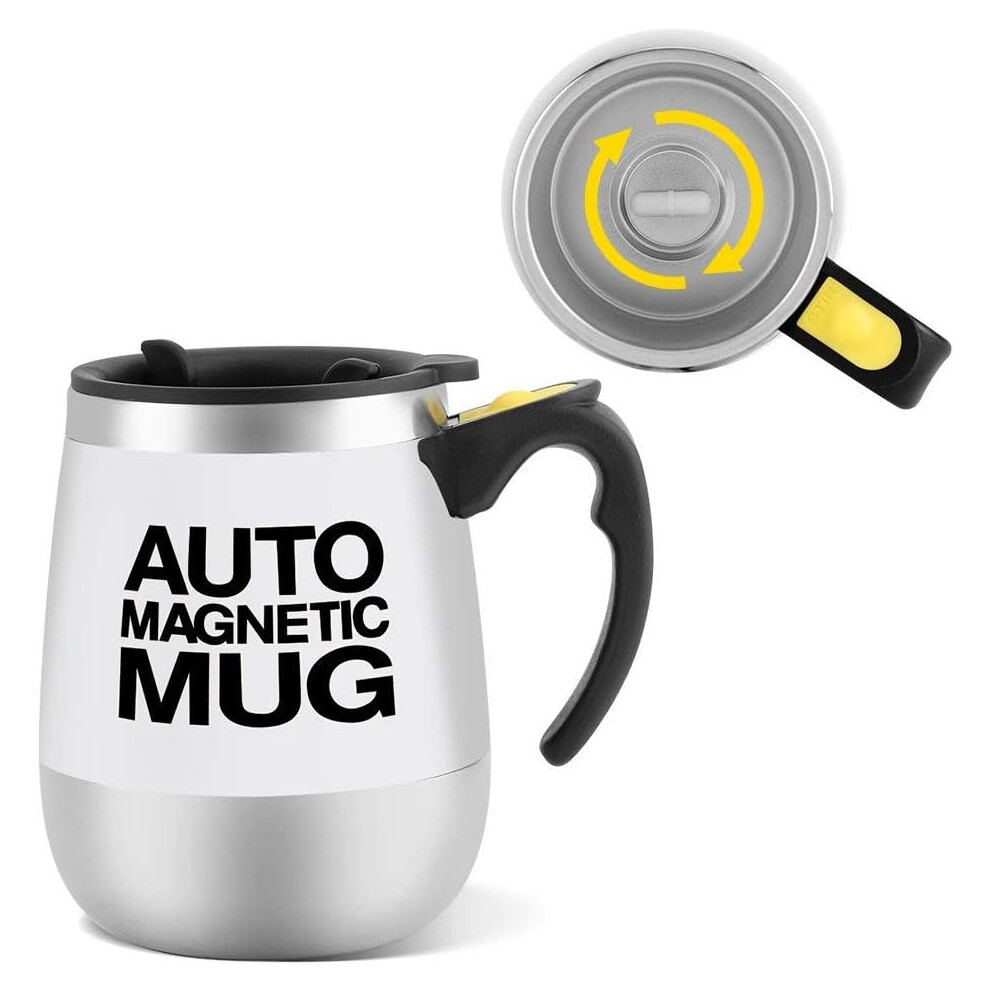 Taza De Café MagnéTica AutomáTica De Acero Inoxidable Con Agitador AutomáTico Para Café, Té, Chocolate Caliente, Leche Y Cacao.-image