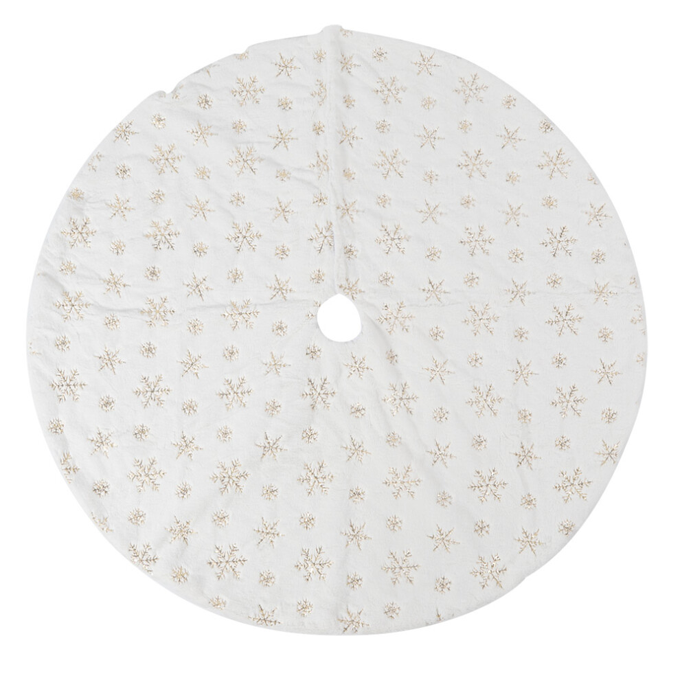 White Christmas Tree Skirt Carpet Base Floor Mat Cover Party Christmas Decorations-image-OPC-PHZMCTP-NEW