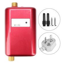 Red Mini Bathroom Kitchen Washing Electric Instant Hot Cold Hot Dual Use Water HeaterAU Plug 220V 3800W