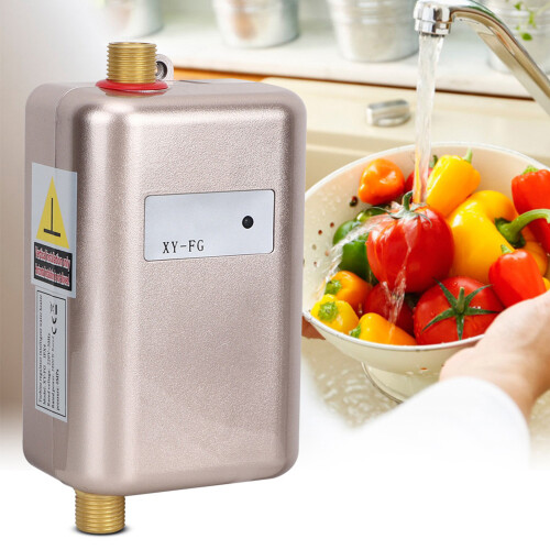 Gold Home Kitchen Hot Cold Mini Instant Water Heater with Indicator Light 2