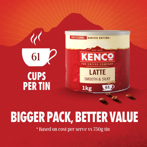 Kenco Kenco Latte Instant Coffee Tin 1 kg, 6 x 1 kg 2