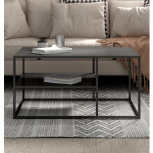 Hallowood Furniture Bewdley Black Metal Coffee Table