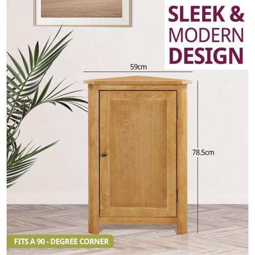 Hallowood Furniture Aston Compact Corner Display Unit 2