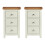 Hallowood Furniture Clifton Oak Painted Bedside Table (Pair) 1