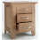 Hallowood Furniture Camberley Oak 3 Drawer Bedside Table 2