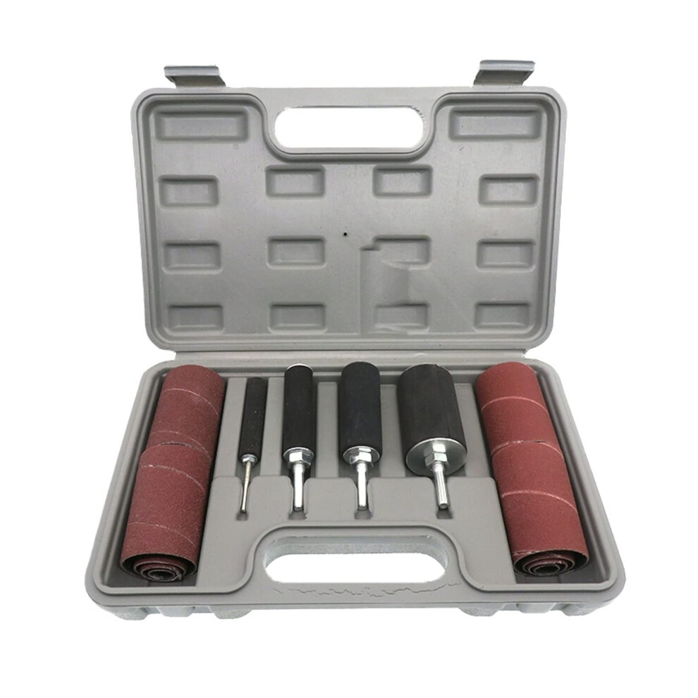 20Pcs Spindle Sander Drum Kit Sanding Belt Rubber Mandrels Spindle +Sanding Sleeves With Case, For Woodworking Drill Rotary Tool Refï¼Nqk 6493810925238