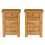 Hallowood Furniture Waverly Oak 3 Drawer Bedside Table (Pair) 1