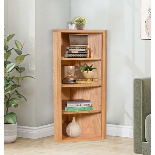 Hallowood Furniture Waverly Oak Compact Corner Cupboard Top