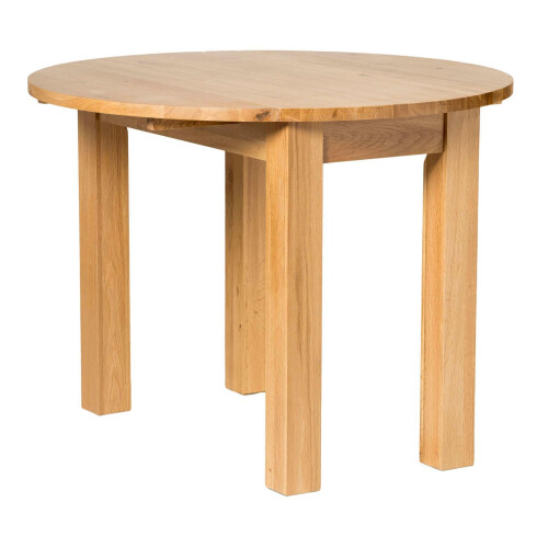 Hallowood Furniture Waverly Oak Drop Leaf Round Table