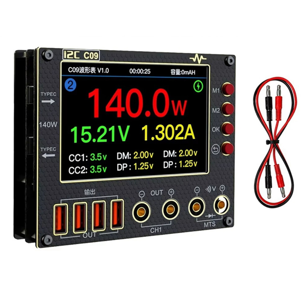 I2c C09 Waveform Ammeter Input Dual Channel Voltage Current Tester A 4852935617541