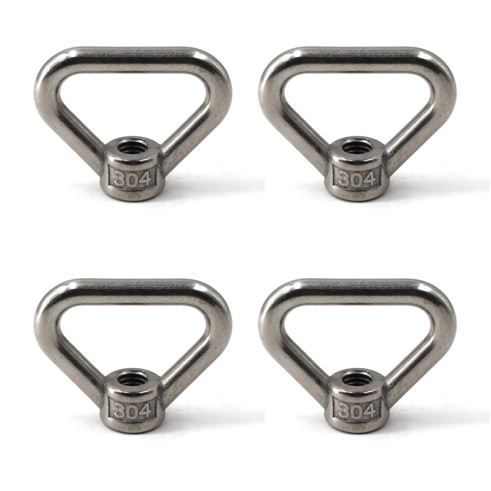 304 Stainless Steel Eye Nut M14 Triangle Ring Shape Lifting Eye Nut Set Threaded Nut Fastener 4Pcs 6493810926365