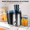 Cold PressJuicer, Masticating Juicer with 5.4in Wide Feed Chute EU 7