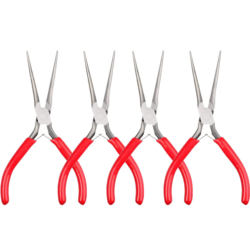 6 Inch Needle Nose Pliers Precision Wire Repair Tool, 4 Pack 6493810861963