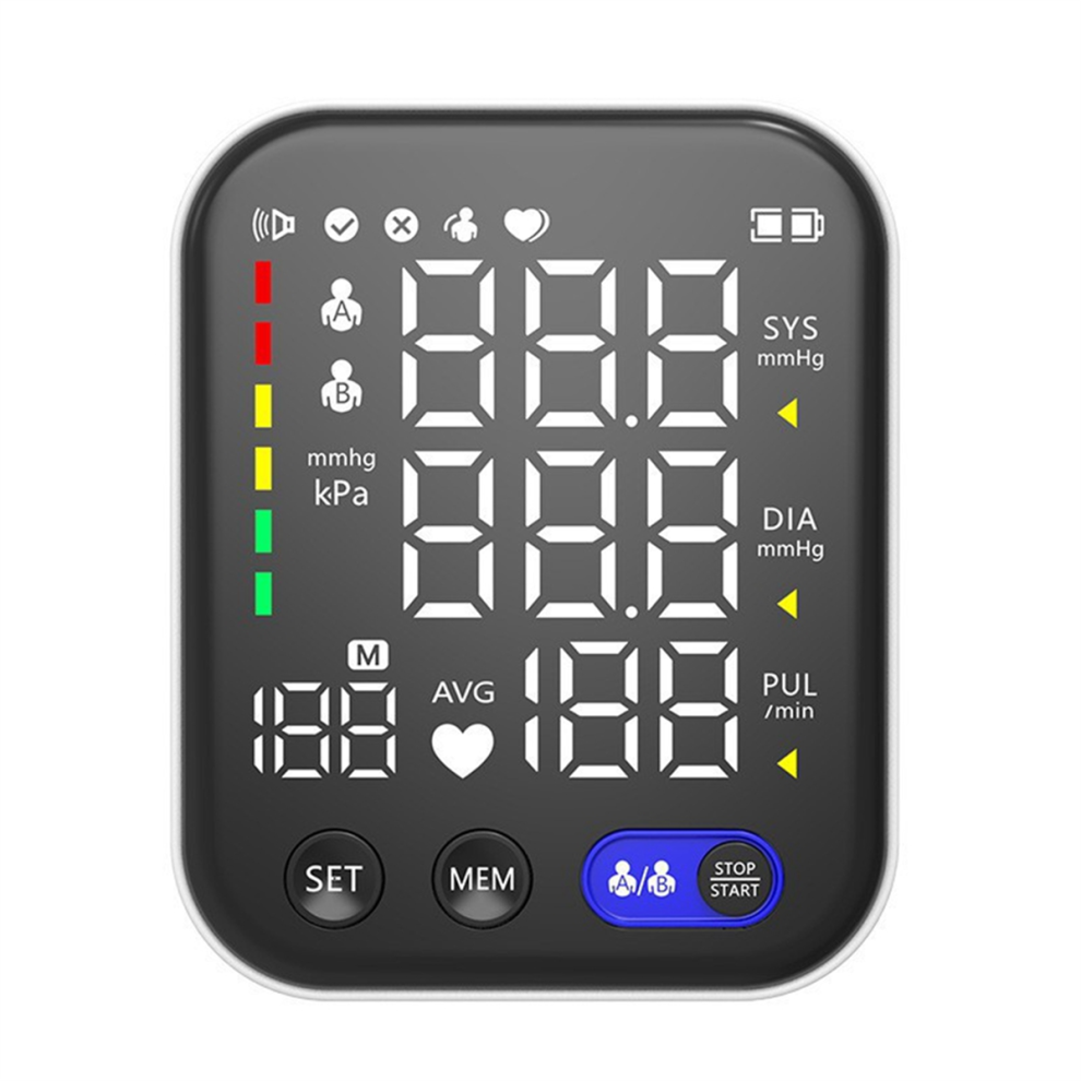 Electronic Tensiometer Portable Upper Arm BP Meter Digital Blood
