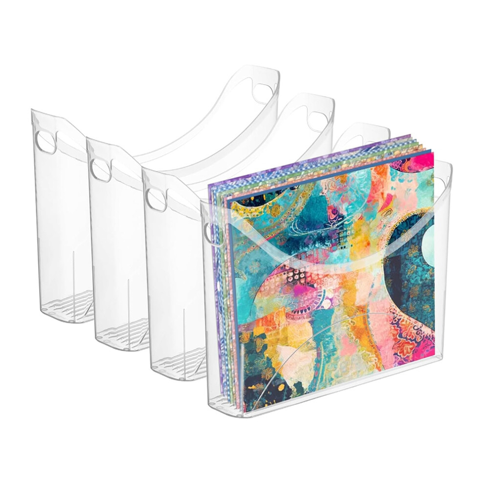 4Er-Pack Scrapbook-Papier-Aufbewahrungs-Organizer, Kunststoff-Scrapbooking-Aufbewahrung-image