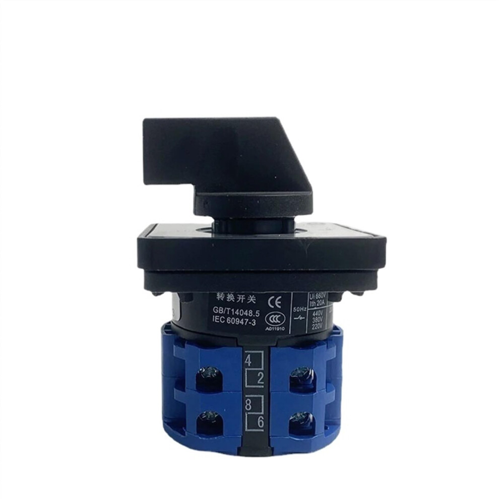 690V 20A Electric 8 Terminals Lw2620/2 Lw2820 Ymw26 Series Silver Contact Rotary Changeover Cam Switch(01) 6493810798344