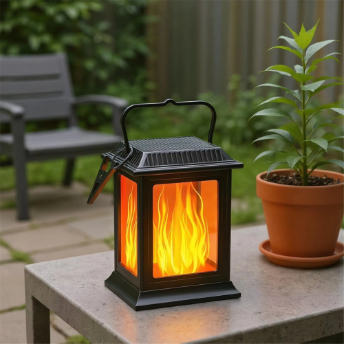 Solar Flickering Flame Lights Flickering Flame Solar Lantern 1