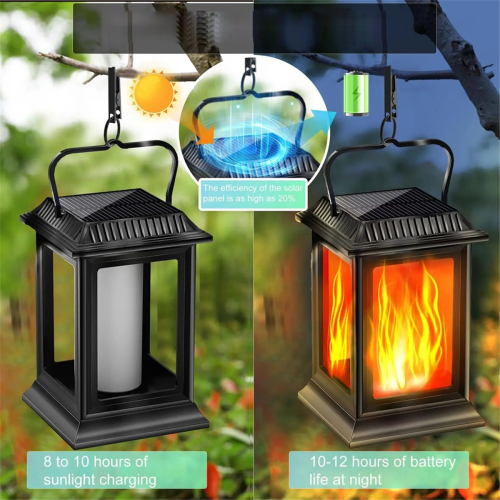 Solar Flickering Flame Lights Flickering Flame Solar Lantern 2