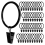 40 PCS Curtain Rings with Clips, Rings Hooks,Black 1