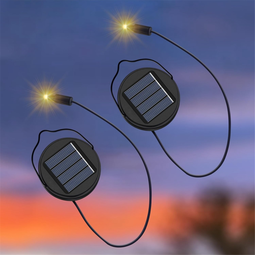 2Pack 600Mah Solar Lights Replacement Top for Garden, Yard 1