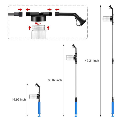 Diatomaceous Earth Duster, Adjustable Length Powder Sprayer,500ml 2