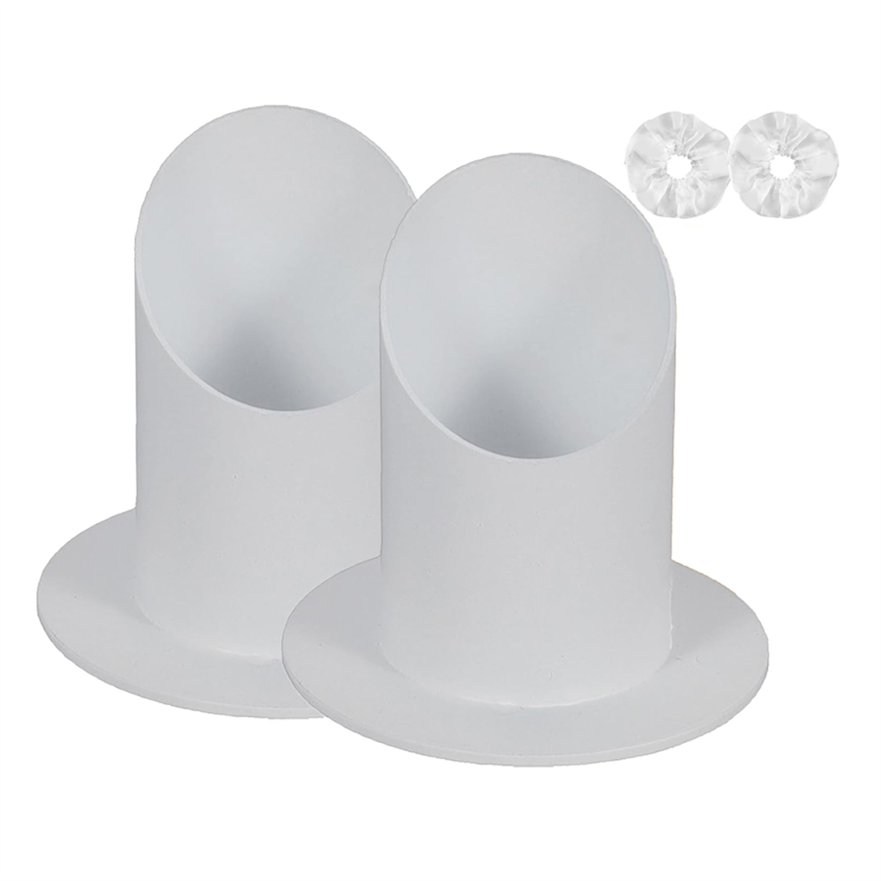 Portacandele Per Comunione, Confezione Da 2, Eleganti Portacandele Bianchi Conici