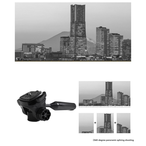 Tripod Head Camera 3/8in 1/4in Thread with Quick Release Plate 1