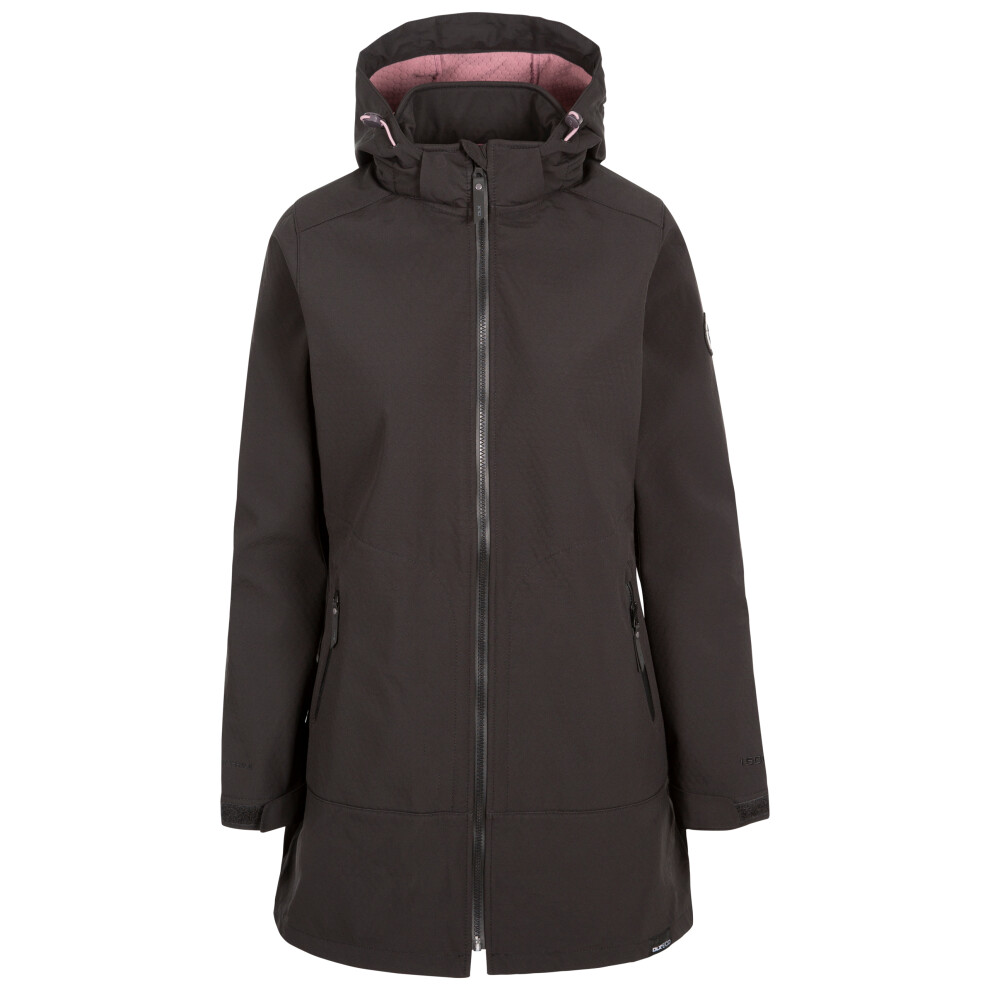(12, Black) DLX Womens Softshell Jacket Longer Length Samantha
