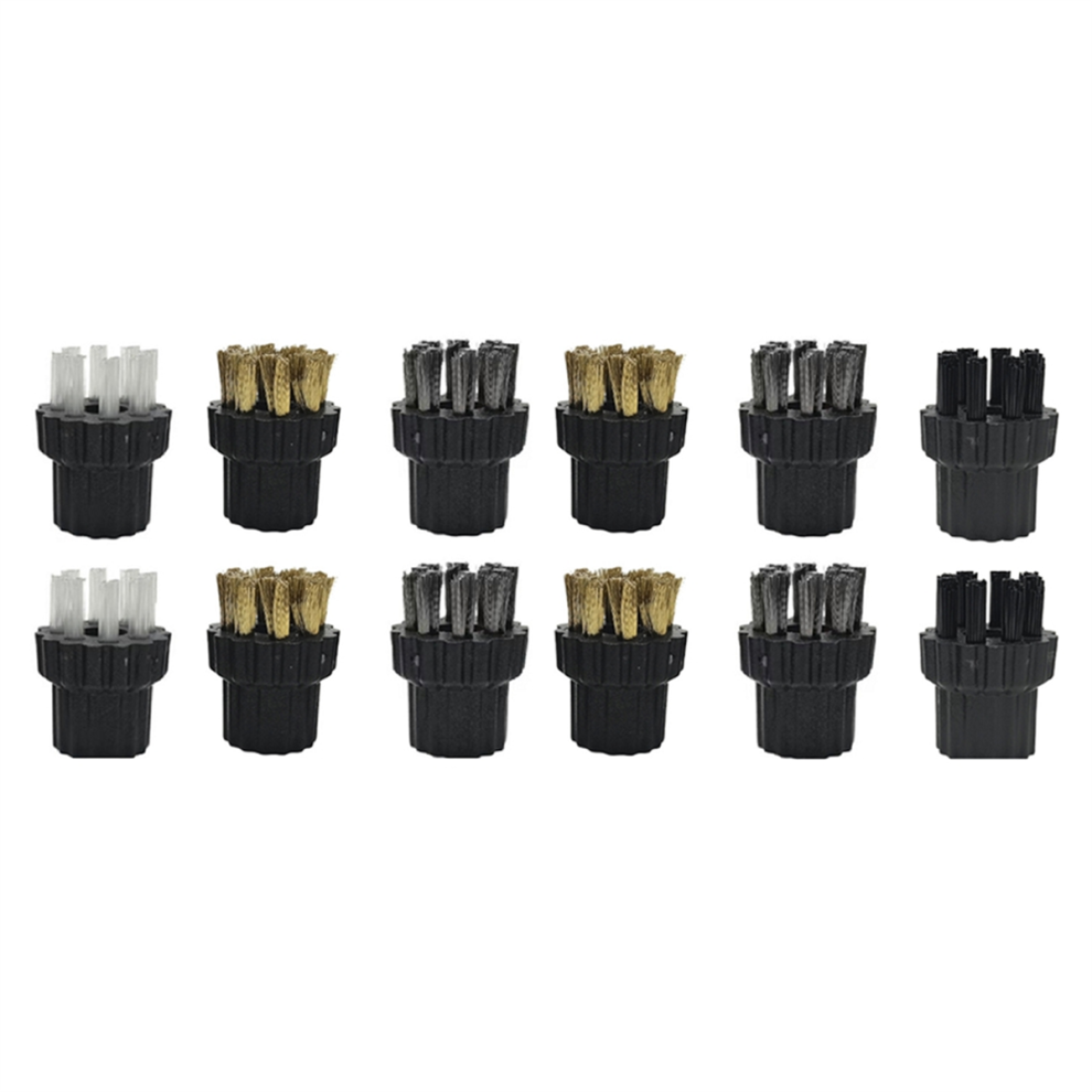 Unisex 12Pcs Steam Mop Brush Head Set, M8 Hairbrush & Copper