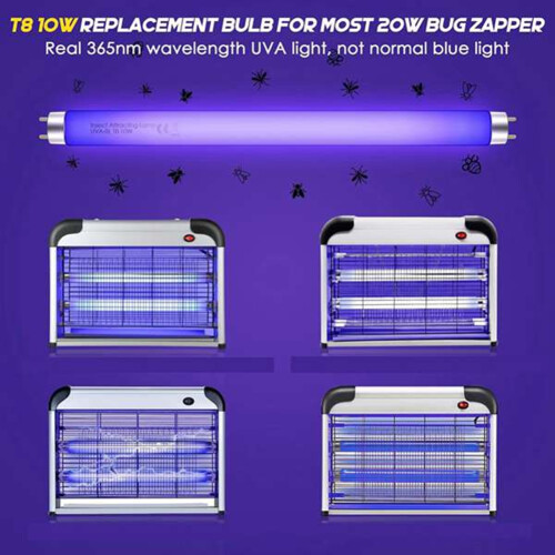 2Pcs Bug Zapper Replacement Light Bulbs 10W for 20W Indoor Bug Zapper 1
