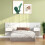 VidaXL Bed Headboard with Cabinets White Engineered Wood 1