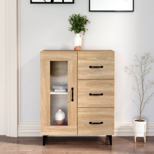 VidaXL Sideboard Sonoma Oak 69.5x34x90 cm Engineered Wood
