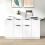 VidaXL Sideboards 2 pcs White 60x30x70 cm Engineered Wood 1