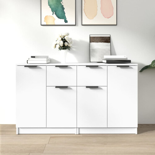 VidaXL Sideboards 2 pcs White 60x30x70 cm Engineered Wood