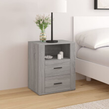Bedside Cabinet Grey Sonoma 50x36x60 cm Engineered Wood
