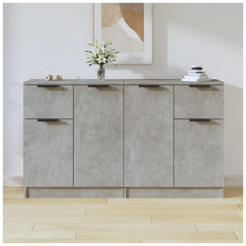 VidaXL Sideboards 2 pcs Concrete Grey 60x30x70 cm Engineered Wood