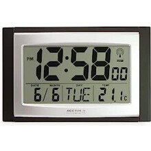 Acctim Status Radio Controlled Acctim Stratus Wall/Desk Clock, Black 74053
