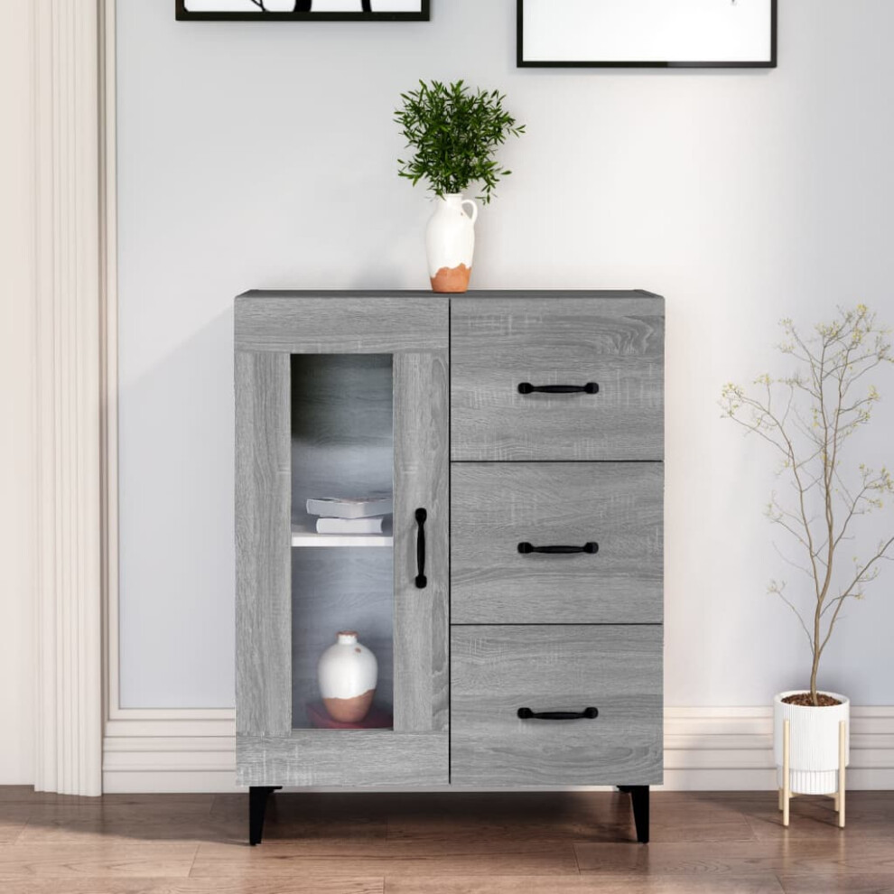 Vidaxl Sideboard Sonoma 69.5X34x90 Cm Engineered Wood Grey