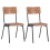 VidaXL Dining Chairs 2 pcs Brown Solid Plywood Steel 1