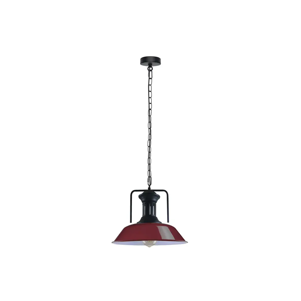 Vintage Industrial Burgundy Ceiling Pendant Light Shade Hanging Lamp Light-image-OPC-PHZNXHG-NEW