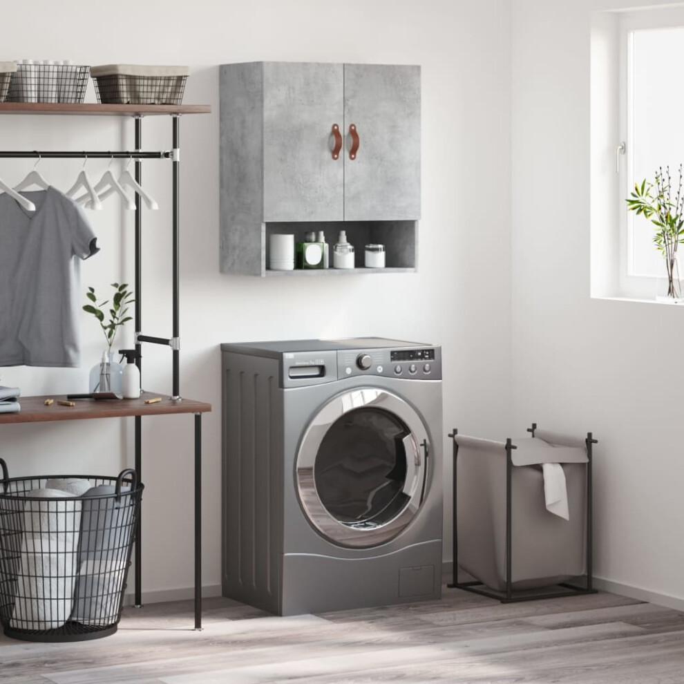 Vidaxl Wall Cabinet Concrete Grey 60X31x70 Cm Engineered Wood