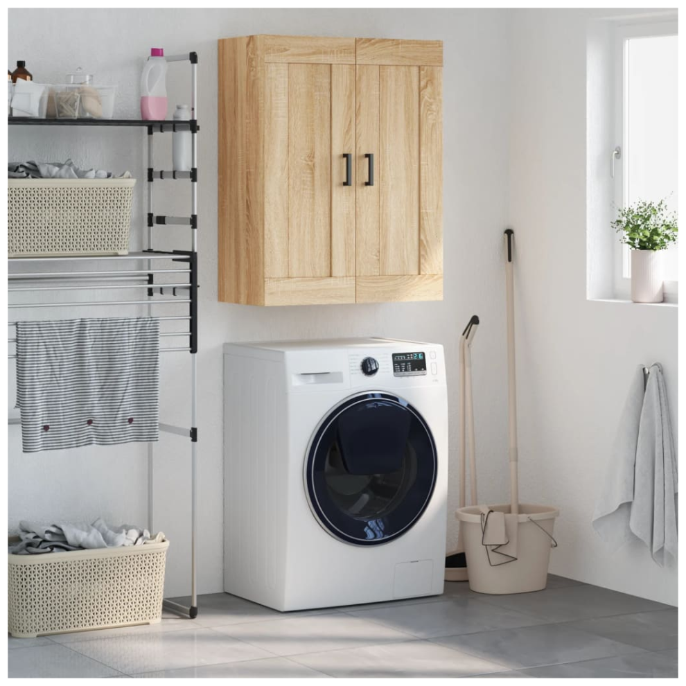 Vidaxl Wall Mounted Cabinet Sonoma Oak 69.5X34x90 Cm Engineered Wood