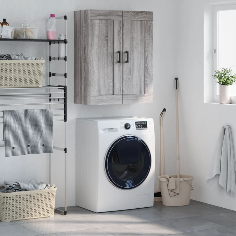 Vidaxl Wall Mounted Cabinet Grey Sonoma 69.5X34x90 Cm Engineered Wood
