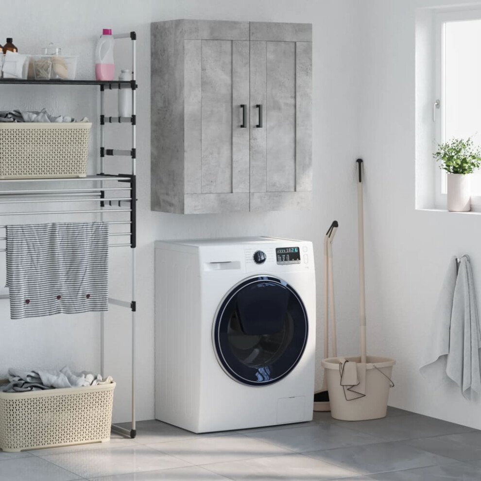 Vidaxl Wall Mounted Cabinet Concrete Grey 69.5X34x90 Cm Engineered Wood