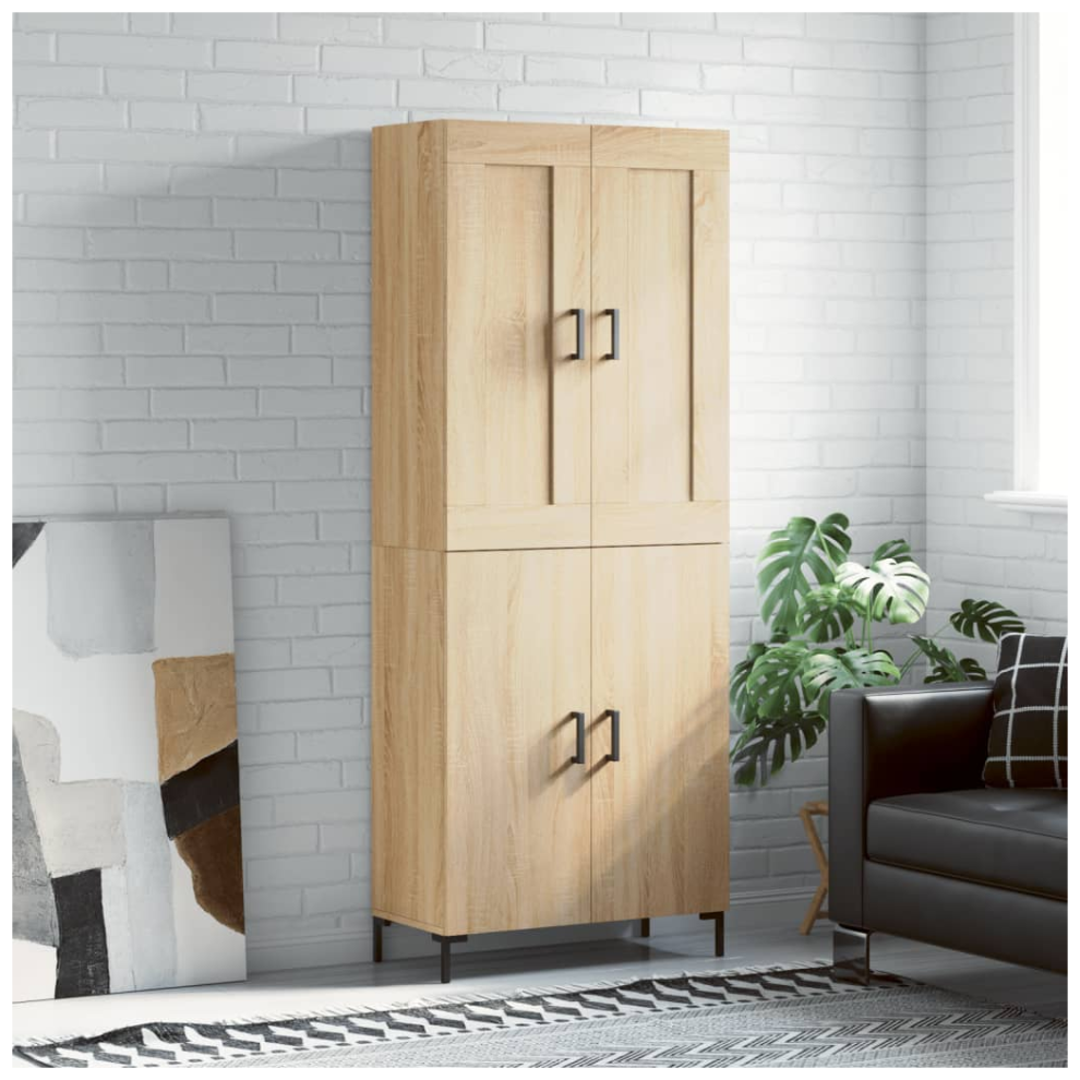Vidaxl Highboard Sonoma Oak 69.5X34x180 Cm Engineered Wood