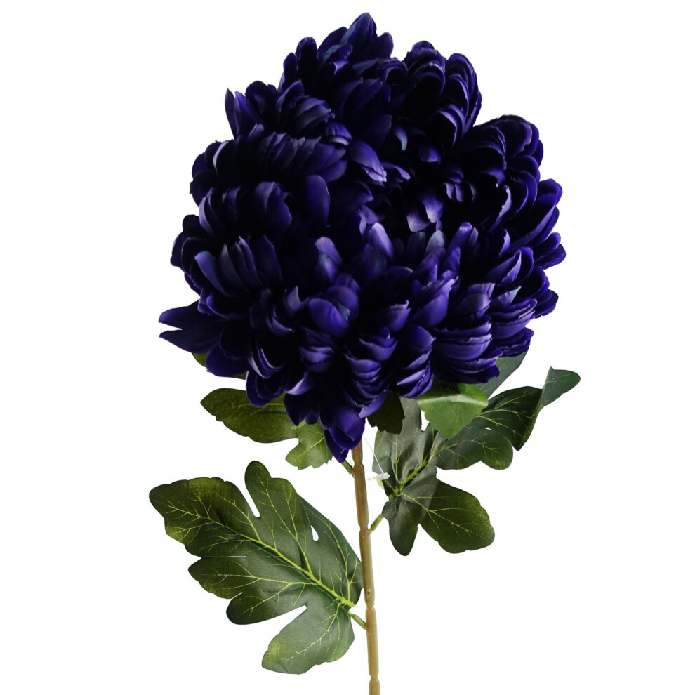 Leaf 75Cm Extra Large Reflex Chrysanthemum - Purple
