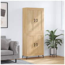 vidaXL Highboard Sonoma Oak 69.5x34x180 cm Engineered Wood