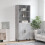 VidaXL vidaXL Highboard Concrete Grey 69.5x34x180 cm Engineered Wood 1