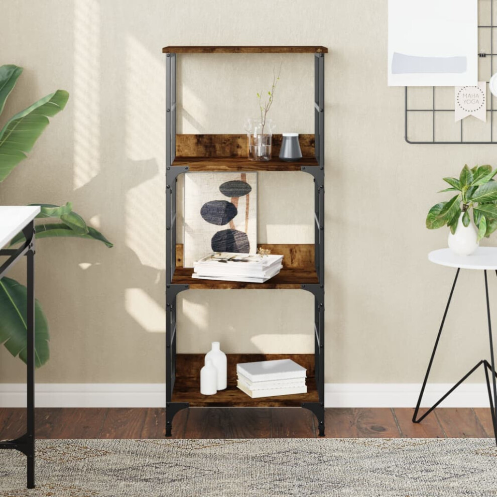 Vidaxl Bookshelf Smoked Oak 50X33x117.5 Cm Engineered Wood
