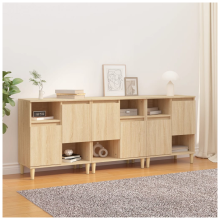 Sideboards 3 pcs Sonoma Oak 60x35x70 cm Engineered Wood
